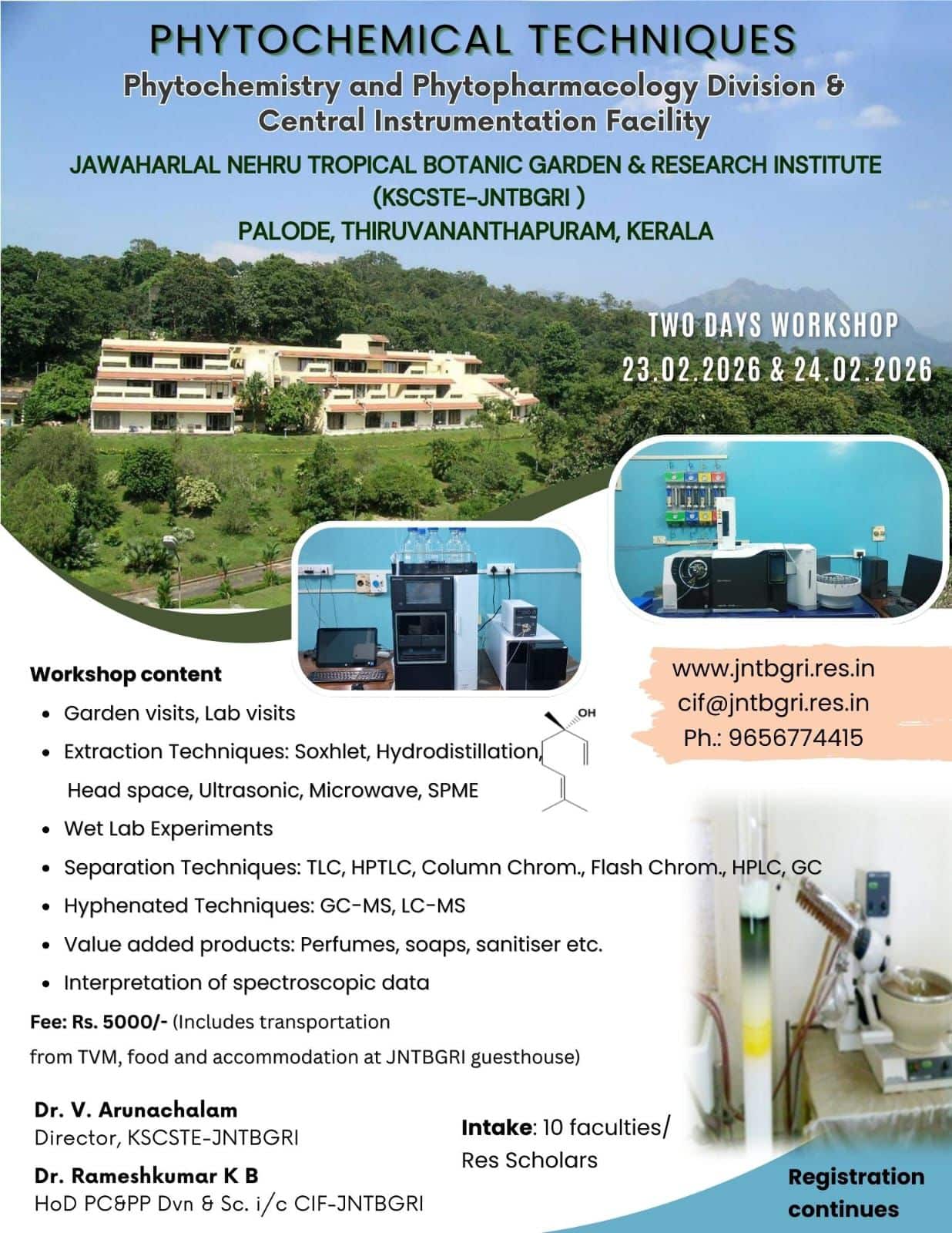 Phytochemical Techniques 23-24 February